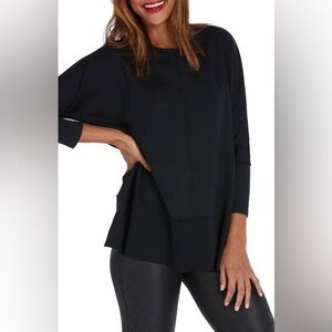 SPANX Black Perfect Length 3/4 sleeve dolman top Small